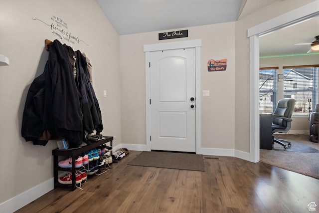 1769 W Valcrest Dr, Saratoga Springs, UT 84045 - foyer entrance featuring wood finished floors