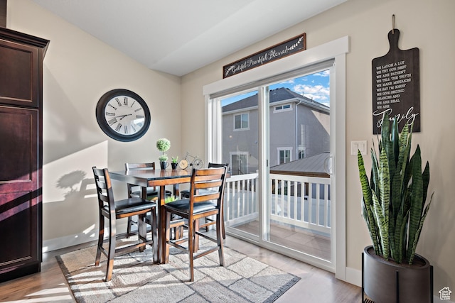 1769 W Valcrest Dr, Saratoga Springs, UT 84045 - dining space with light wood-type flooring