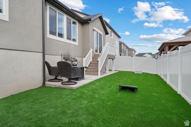1769 W Valcrest Dr, Saratoga Springs, UT 84045 - fenced backyard featuring a patio