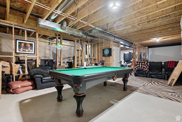 1769 W Valcrest Dr, Saratoga Springs, UT 84045 - rec room featuring finished concrete floors and pool table