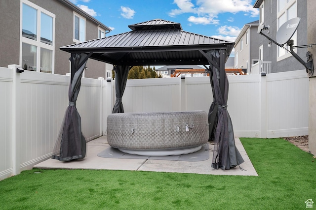 1769 W Valcrest Dr, Saratoga Springs, UT 84045 - fenced backyard featuring a gazebo