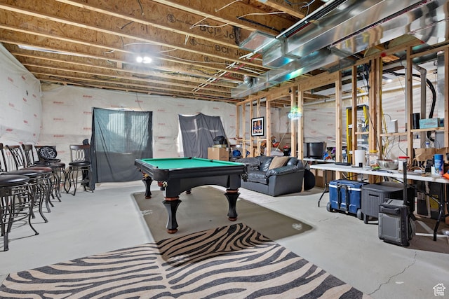 1769 W Valcrest Dr, Saratoga Springs, UT 84045 - game room featuring concrete floors and billiards