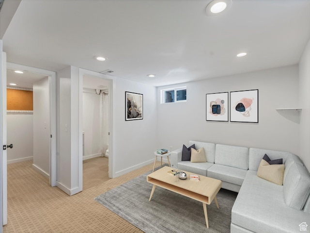 1332 S 200 E, Salt Lake City, UT 84115 - living room featuring light colored carpet and recessed lighting
