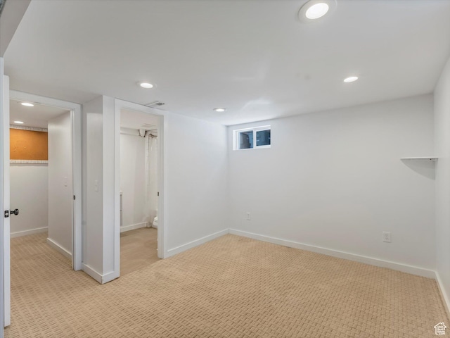 1332 S 200 E, Salt Lake City, UT 84115 - finished below grade area with light colored carpet and recessed lighting