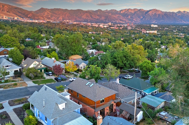 427 N J St E, Salt Lake City, UT 84103 - aerial view at dusk of a mountain view and a residential view