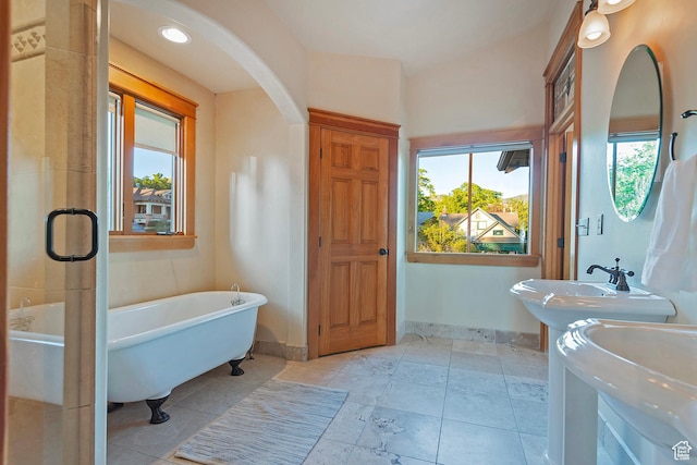 427 N J St E, Salt Lake City, UT 84103 - full bath with a soaking tub and healthy amount of natural light