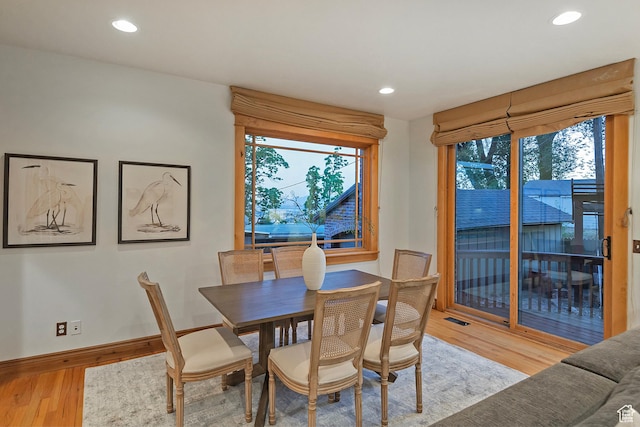 427 N J St E, Salt Lake City, UT 84103 - dining space featuring wood finished floors and recessed lighting
