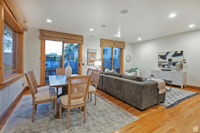 427 N J St E, Salt Lake City, UT 84103 - dining room featuring wood finished floors and recessed lighting