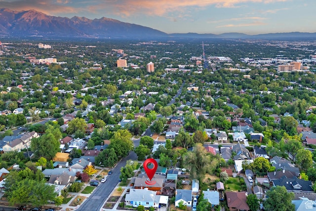427 N J St E, Salt Lake City, UT 84103 - aerial view at dusk of a mountain view