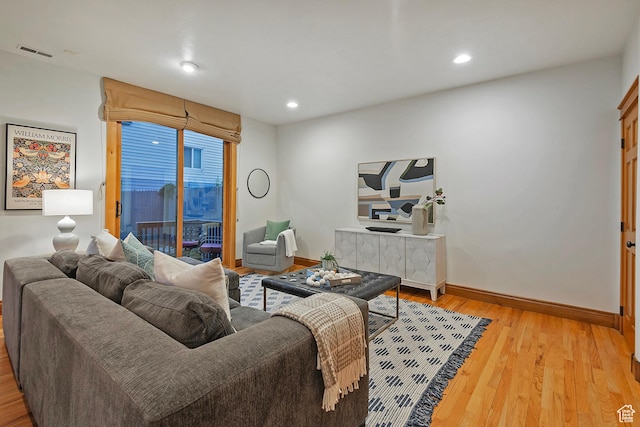 427 N J St E, Salt Lake City, UT 84103 - living area with light wood-style flooring and recessed lighting