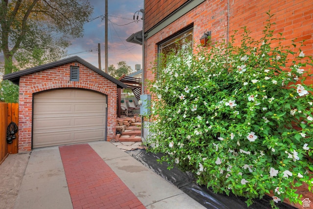 427 N J St E, Salt Lake City, UT 84103 - view of garage at dusk