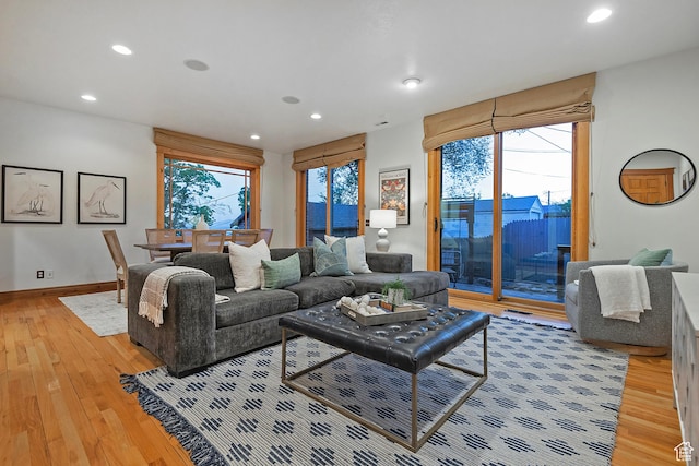 427 N J St E, Salt Lake City, UT 84103 - living area with light wood-style flooring and recessed lighting