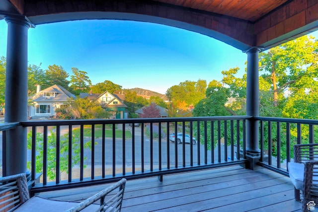 427 N J St E, Salt Lake City, UT 84103 - wooden deck featuring a residential view