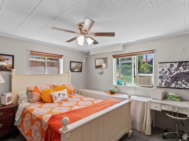 3018 E 4430 S, Salt Lake City, UT 84124 - carpeted bedroom with cooling unit and a ceiling fan