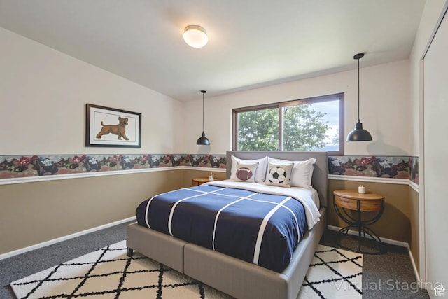 6709 W 3860 S, West Valley City, UT 84128 - bedroom with carpet floors and a wainscoted wall