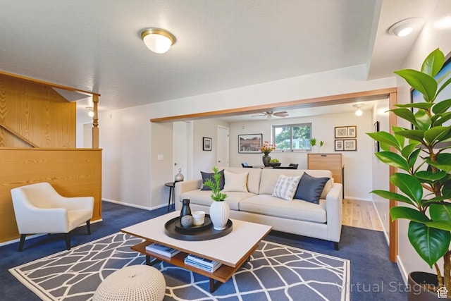 6709 W 3860 S, West Valley City, UT 84128 - living area with ceiling fan and baseboards