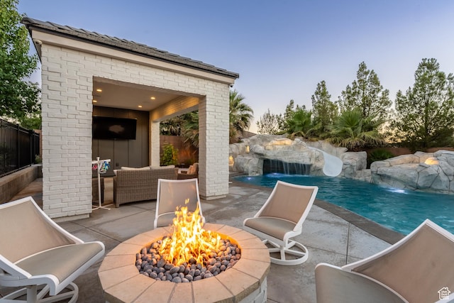 2916 S 300 E, Washington, UT 84780 - view of patio / terrace with a fire pit