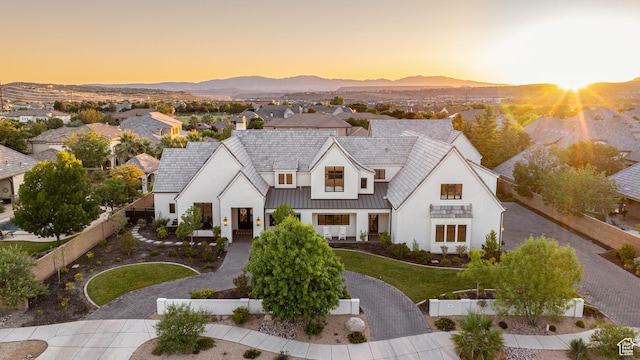 2916 S 300 E, Washington, UT 84780 - view of front of home featuring a standing seam roof, stucco siding, a metal roof, and a mountain view