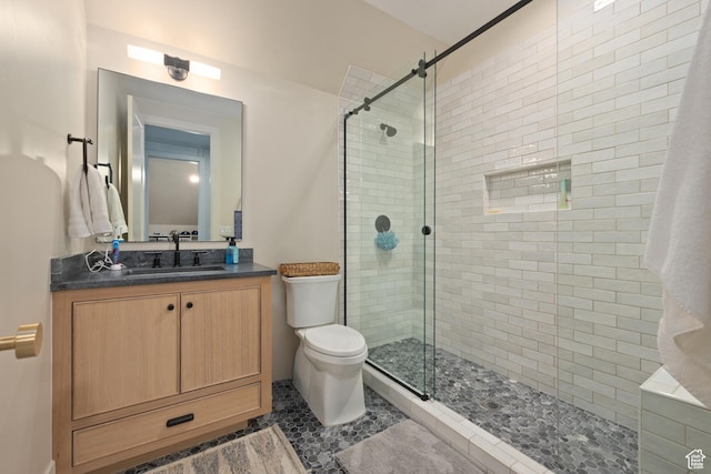 2916 S 300 E, Washington, UT 84780 - bathroom featuring a shower stall, vanity, and tile patterned floors