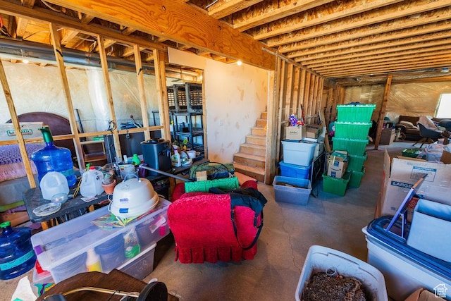 7390 N Pawnee Rd, Eagle Mountain, UT 84005 - unfinished below grade area with stairs