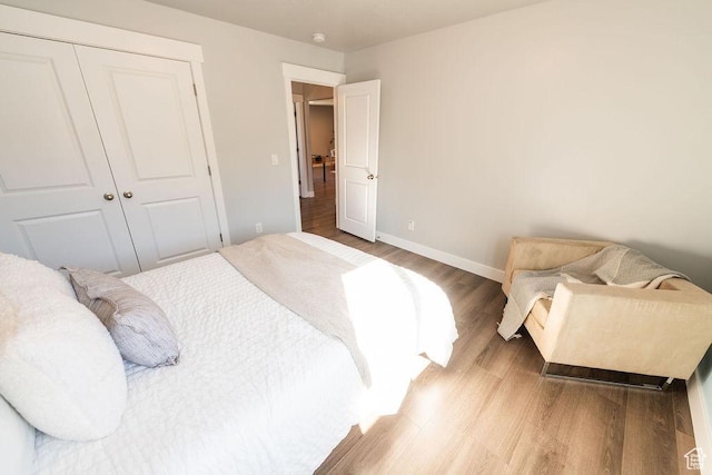 7390 N Pawnee Rd, Eagle Mountain, UT 84005 - bedroom featuring wood finished floors and a closet