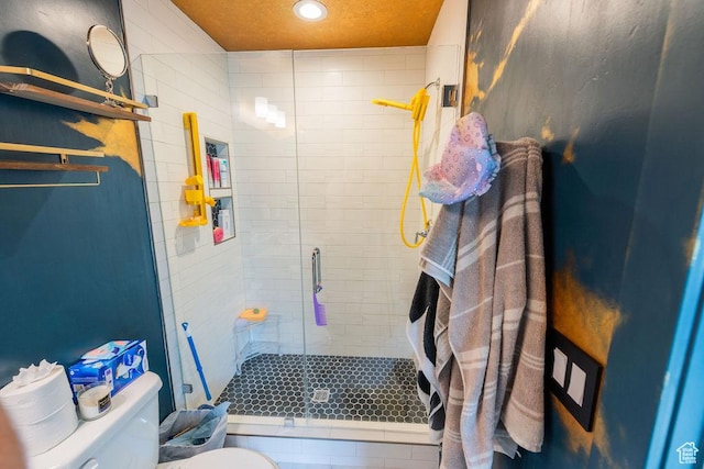 7390 N Pawnee Rd, Eagle Mountain, UT 84005 - bathroom with a shower stall and recessed lighting
