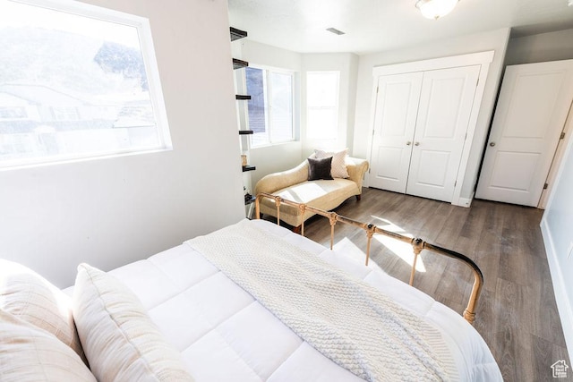 7390 N Pawnee Rd, Eagle Mountain, UT 84005 - bedroom featuring wood finished floors and a closet