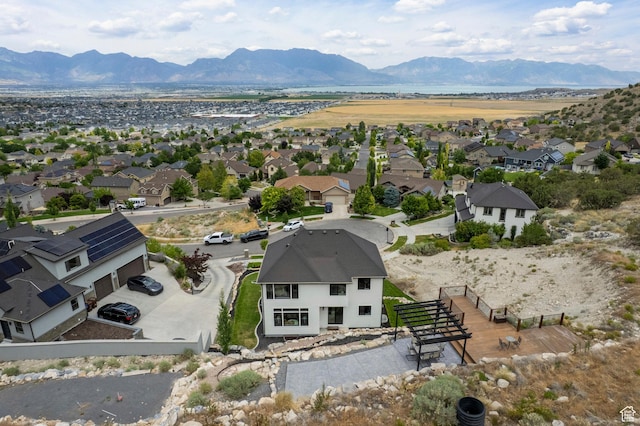 3873 E S Pass Cv, Eagle Mountain, UT 84005 - aerial view of residential area with mountains