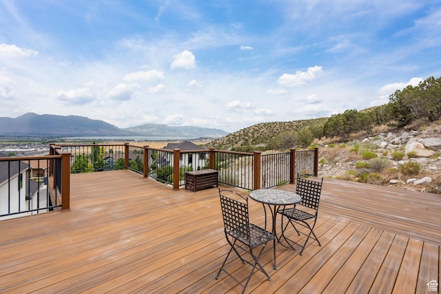 3873 E S Pass Cv, Eagle Mountain, UT 84005 - deck with a mountain view