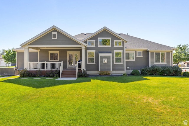 13571 S Meadow Heights Ln, Draper, UT 84020 - view of front of house with a front lawn and covered porch