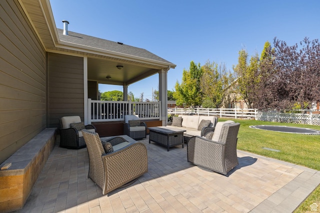 13571 S Meadow Heights Ln, Draper, UT 84020 - view of patio / terrace featuring an outdoor living space