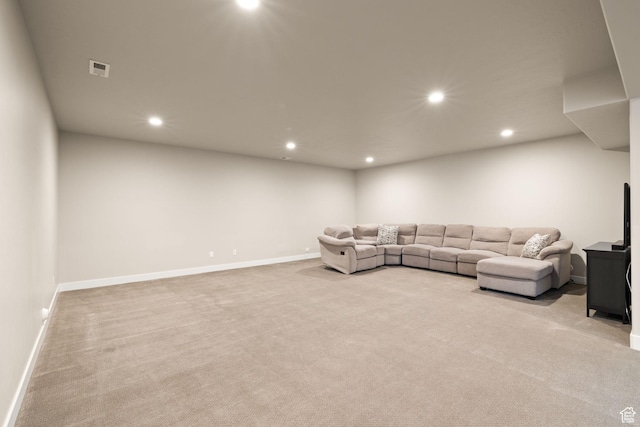 13571 S Meadow Heights Ln, Draper, UT 84020 - living area featuring carpet flooring and recessed lighting