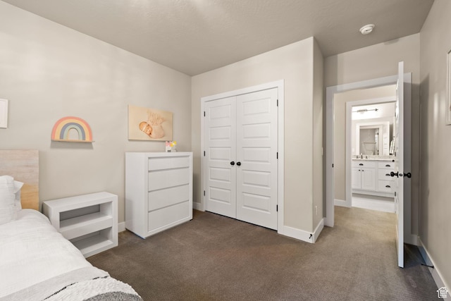 13571 S Meadow Heights Ln, Draper, UT 84020 - bedroom with dark carpet and a closet