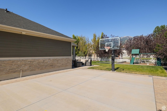 13571 S Meadow Heights Ln, Draper, UT 84020 - view of basketball court featuring a playground