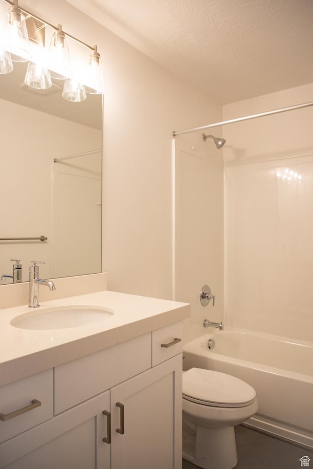 1362 N 1810 E, Spanish Fork, UT 84660 - full bath with tub / shower combination, vanity, and a textured ceiling