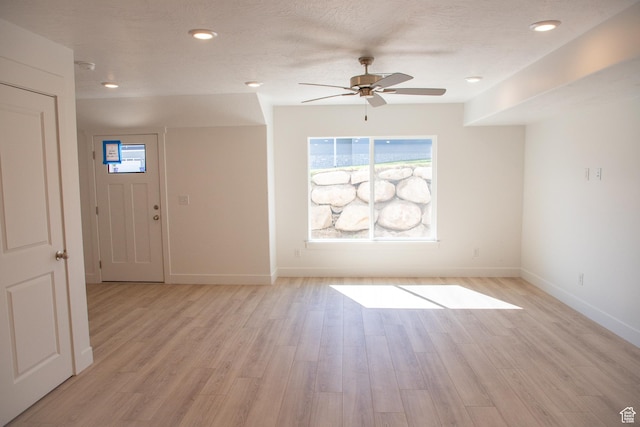 1362 N 1810 E, Spanish Fork, UT 84660 - entrance foyer with a ceiling fan, healthy amount of natural light, light wood-type flooring, and recessed lighting
