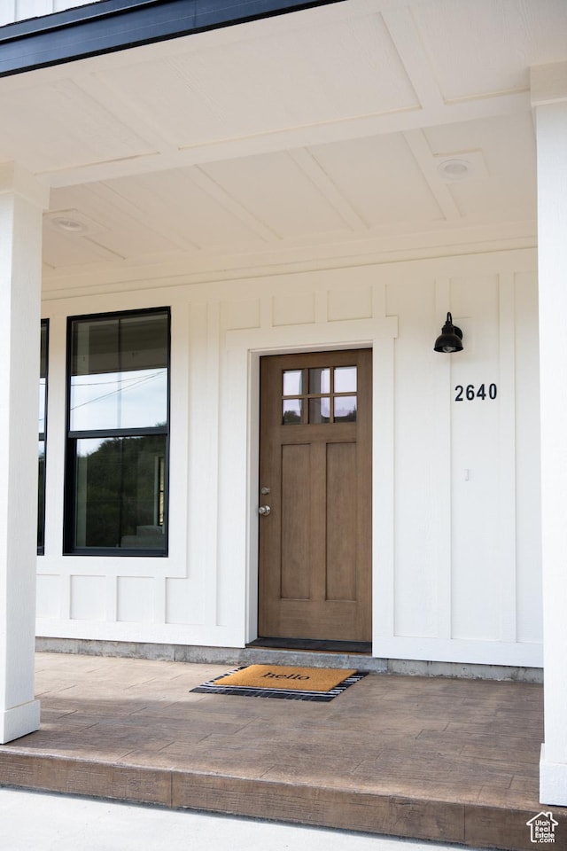 2640 W State Road 32, Peoa, UT 84061 - view of exterior entry with a porch