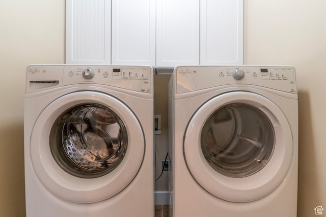 10296 S Salmon Dr, South Jordan, UT 84095 - washroom featuring independent washer and dryer and cabinet space