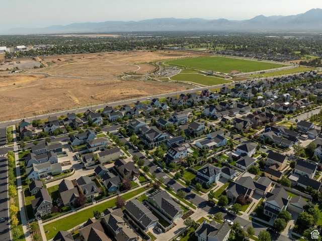 10296 S Salmon Dr, South Jordan, UT 84095 - aerial overview of property's location featuring a mountain backdrop