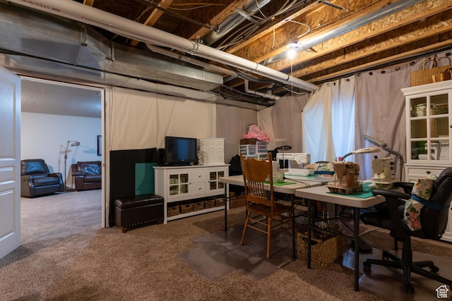 10296 S Salmon Dr, South Jordan, UT 84095 - unfinished basement featuring carpet flooring
