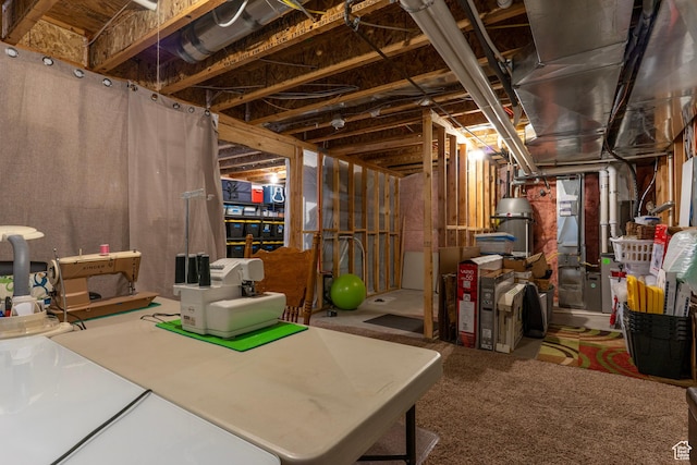 10296 S Salmon Dr, South Jordan, UT 84095 - unfinished basement with heating unit