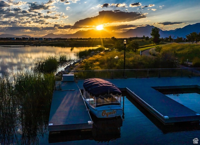 10296 S Salmon Dr, South Jordan, UT 84095 - dock area with a water and mountain view