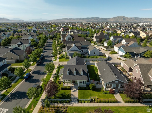 10296 S Salmon Dr, South Jordan, UT 84095 - aerial perspective of suburban area with a mountain backdrop