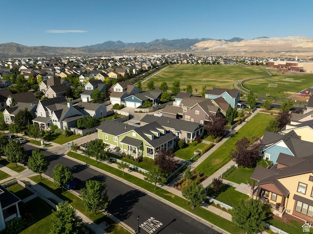 10296 S Salmon Dr, South Jordan, UT 84095 - aerial view of property and surrounding area with nearby suburban area and a mountainous background