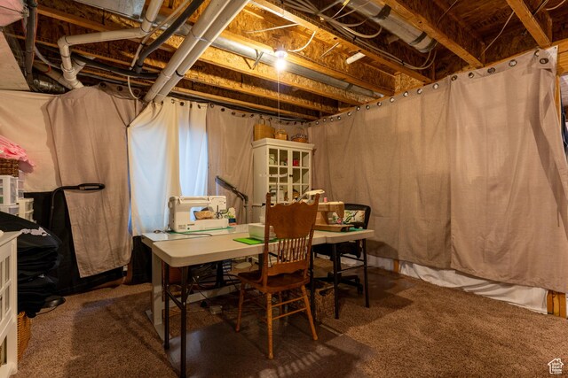 10296 S Salmon Dr, South Jordan, UT 84095 - unfinished basement featuring carpet