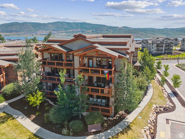 9855 Vista Dr Unit 103, Heber City, UT 84032 - rear view of house with a mountain view and a balcony
