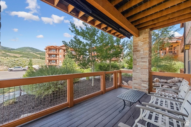 9855 Vista Dr Unit 103, Heber City, UT 84032 - deck featuring a mountain view
