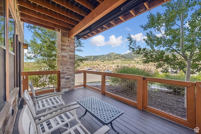 9855 Vista Dr Unit 103, Heber City, UT 84032 - wooden terrace featuring a mountain view