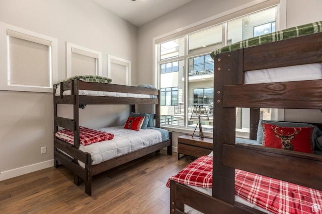 855 E Klaim Dr, Hideout, UT 84036 - bedroom with wood finished floors and access to exterior