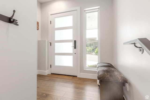 855 E Klaim Dr, Hideout, UT 84036 - entryway with wood finished floors and baseboards